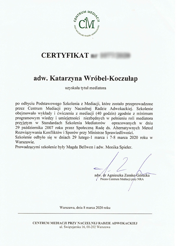 certyfikat-adwokat-Wrobel-Koczulap